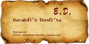 Barabás Donáta névjegykártya